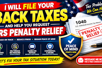 file your back taxes and help you request irs penalty relief