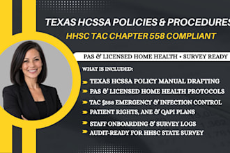 write texas hcssa policy and procedure manual for hhsc compliance