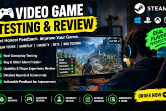 do video game testing review steam tester gameplay usability beta bug testing