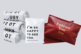 design custom poly mailer, shipping bag and parcel packaging