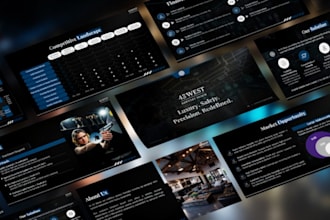 design investor pitch deck, film, education, sponsorship powerpoint presentation