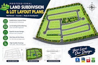 design professional land subdivision and lot layout plans