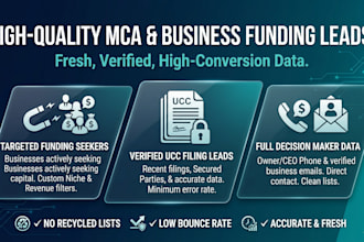 do targeted b2b lead generation, mca lead, and business funding leads