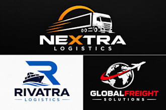 design professional logistics, cargo, freight and transport logo
