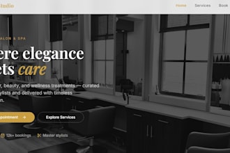 create a modern salon, spa, or beauty booking website