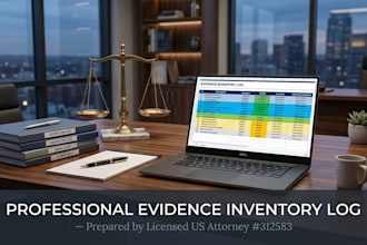 prepare a professional evidence inventory for case record