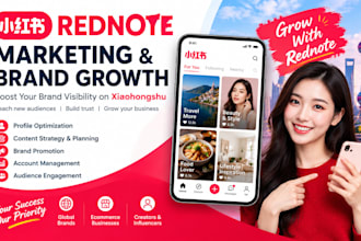 manage rednote marketing, xiaohongshu promotion and brand growth for businesses