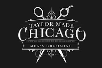 design inventive mens grooming salon logo