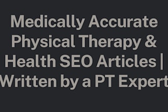 write health SEO articles