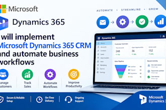 implement microsoft dynamics 365 CRM and automate business workflows