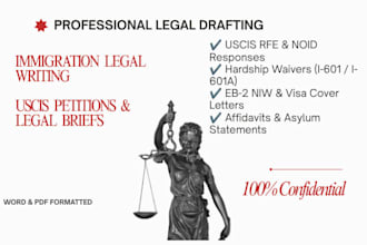 do immigration legal writing petition letter uscis rfe hardship waiver