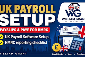 set up UK payroll for first time employers, prepare payslips hmrc paye checklist