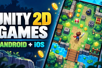 develop 2d unity game android ios 2d game development idle game mobile game web