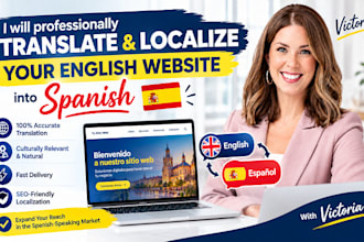 professionally translate and localize your english website into spanish