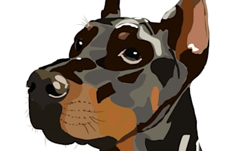 create a custom digital pet portrait in my art style