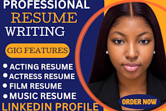 write an acting, actor and film resume