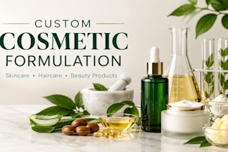 develop custom skincare, haircare and cosmetic product formulations