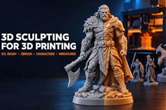 3d printing,3d sculpting,3d character,3d modeling,zbrush,stl file,action figure