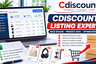do cdiscount product listing bulk upload marketplace SEO optimization
