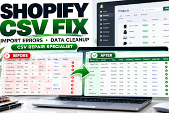 fix shopify CSV variants supplier file formatting import errors checkout carts