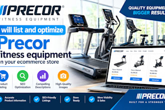 list and optimize precor fitness equipment on your ecommerce store