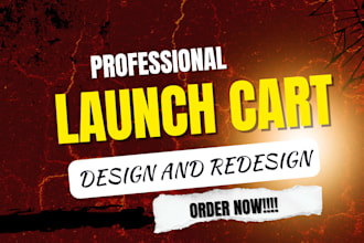 design a responsive launch cart website