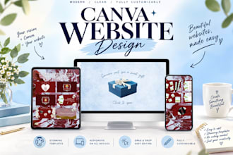 design custom canva website or editable canva website template