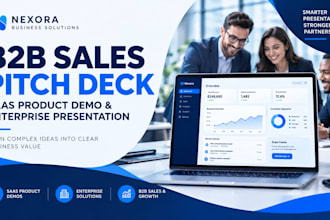 design b2b sales pitch deck saas product demo enterprise tech presentation