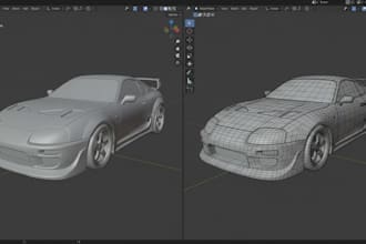 create realistic game ready 3d cars jdm vehicles  body kits