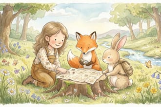 ich erstelle professionelle kinderbuch illustrationen in aquarell
