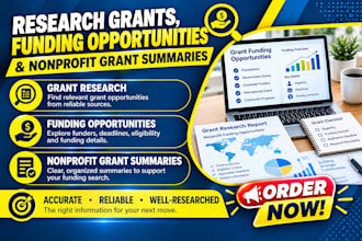 research grants, funding opportunities and nonprofit grant summaries
