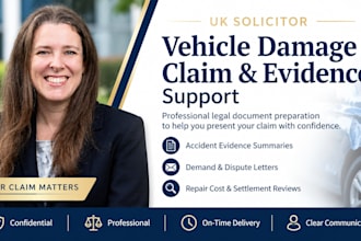 organize vehicle repair estimates and accident claim documents