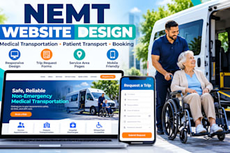 design nemt website medical transportation and patient transport website