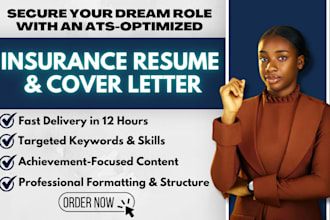 write ats optimized insurance resume for claims adjuster, underwriter, actuary