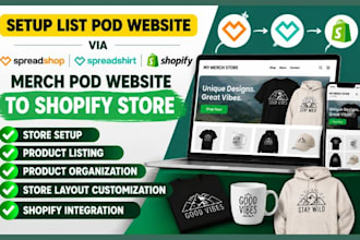 setup list pod product via spreadshop spreadshirt merch pod website to shopify