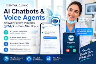 redesign dental clinic website  and add ai chatbots or voice agents automation