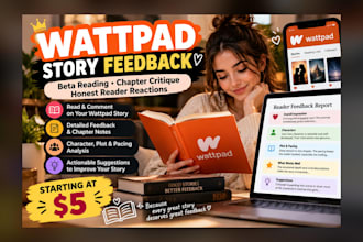 read and comment on your wattpad story with detailed feedback