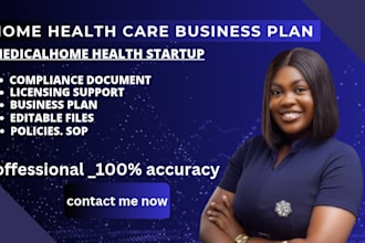 write a home healthcare agency business plan with financial projections