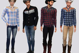 create unique custom sims for sim 4, cc5, 3d character clothes unique sims cc