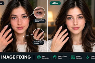 fix ai images, correct faces and hands, and remove ai flaws