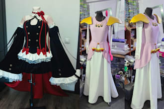 sew custom cosplay costumes anime character outfits game costume fabric costumes