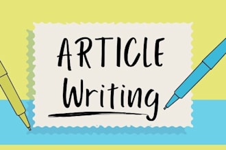 do article writing, content writer, and seo blog writing