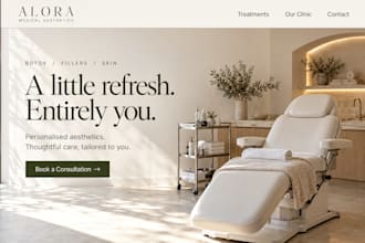 design wix med spa website botox fillers aesthetic clinic cosmetic spa website