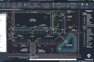 design site development grading and drainage plan using autocad civil3d