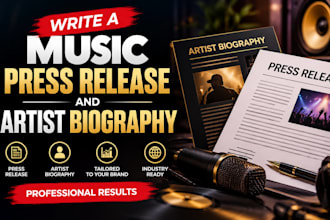 write a music press release and artist biography