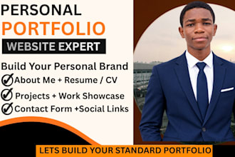 design a professional personal portfolio website