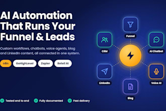 build n8n gohighlevel funnel chatbot zapier blog linkedin retell automation
