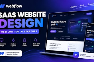 design a webflow saas website for your ai startup