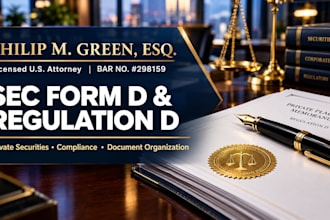 provide expert sec form d filing preparation support