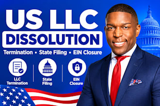 do US llc termination, dissolution and ein closure in 24hrs